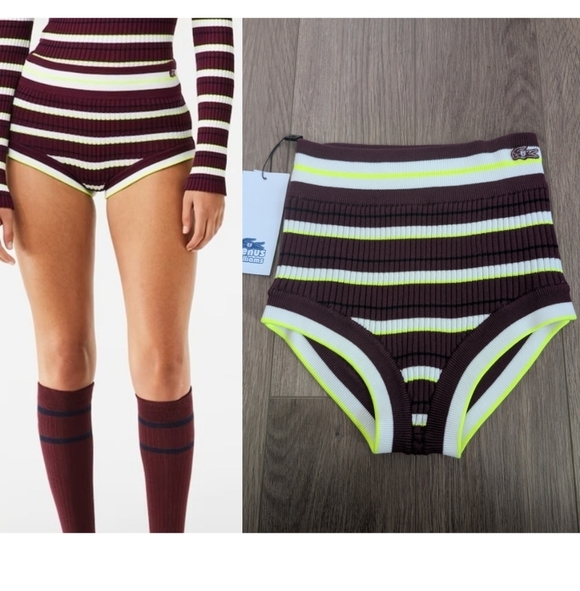 Lacoste Pants - NWT Lacoste x EleVen by Venus | Striped Ribbed Lounge Shorts
